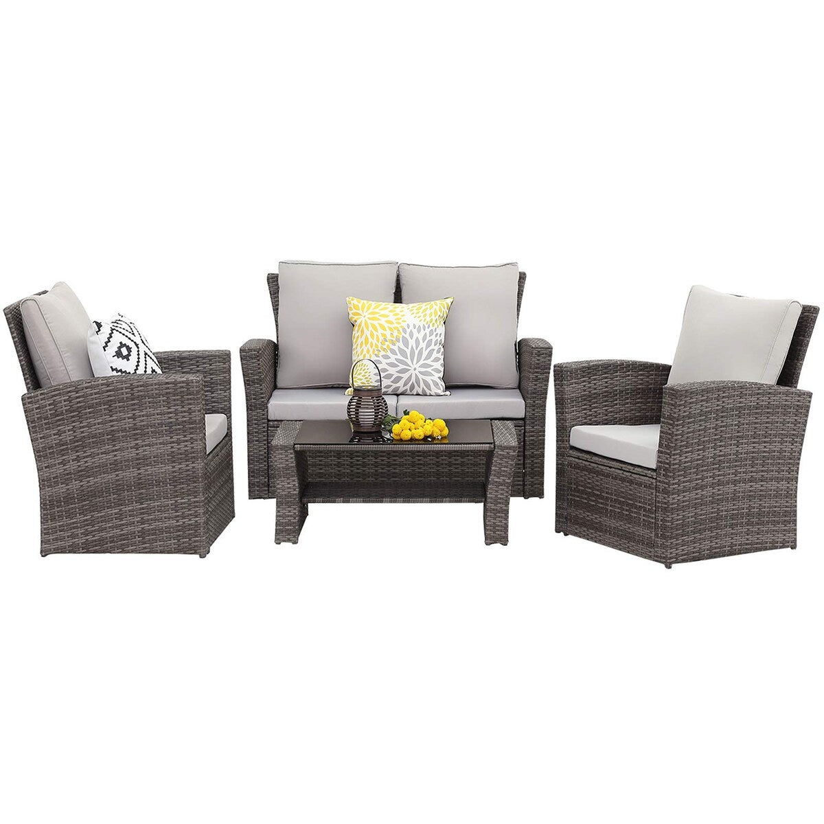Ensemble de meubles de jardin Royalcraft 4 pièces en rotin synthétique