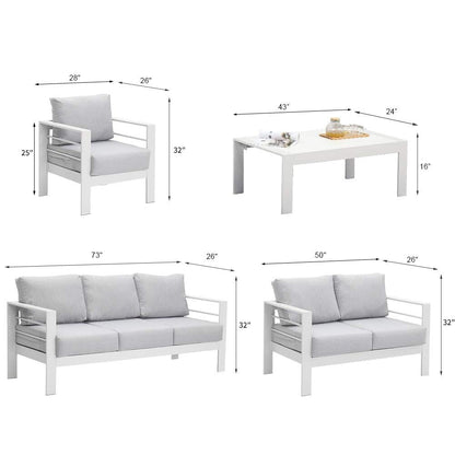Ensemble de meubles d'extérieur en aluminium Royalcraft 5 pièces