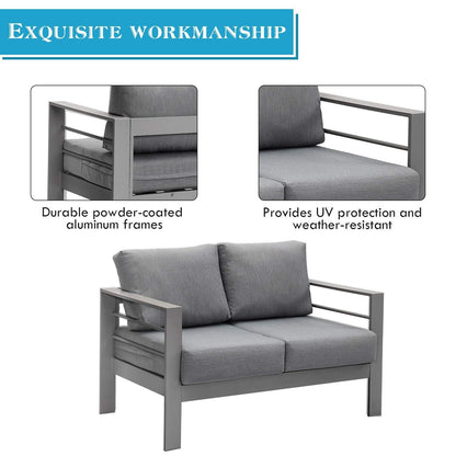 Ensemble de meubles d'extérieur en aluminium Royalcraft 5 pièces