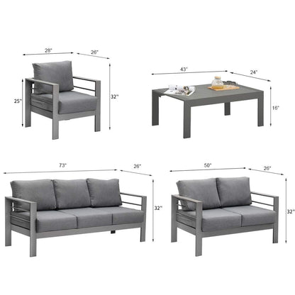 Ensemble de meubles d'extérieur en aluminium Royalcraft 5 pièces