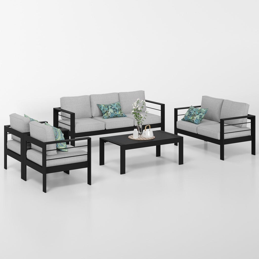 Ensemble de sièges d'extérieur sectionnels en aluminium Royalcraft 5 pièces