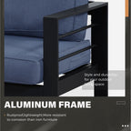 Ensemble de sièges d'extérieur sectionnels en aluminium Royalcraft 5 pièces