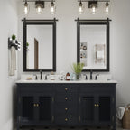Miroirs muraux de style rural, miroirs de salle de bain de ferme, miroir de grange, miroir de courtoisie avec cadre en bois (1 pièce)