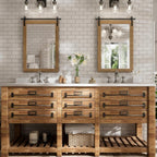 Miroirs muraux de style rural, miroirs de salle de bain de ferme, miroir de grange, miroir de courtoisie avec cadre en bois (1 pièce)