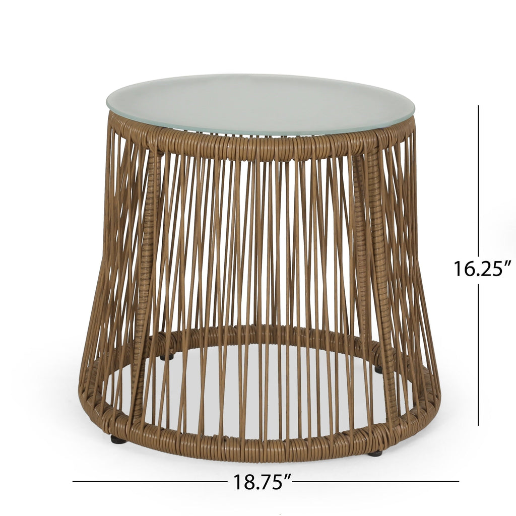 Ensemble de salon de jardin 2 places en osier Russel par Christopher Knight Home