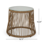 Ensemble de salon de jardin 2 places en osier Russel par Christopher Knight Home