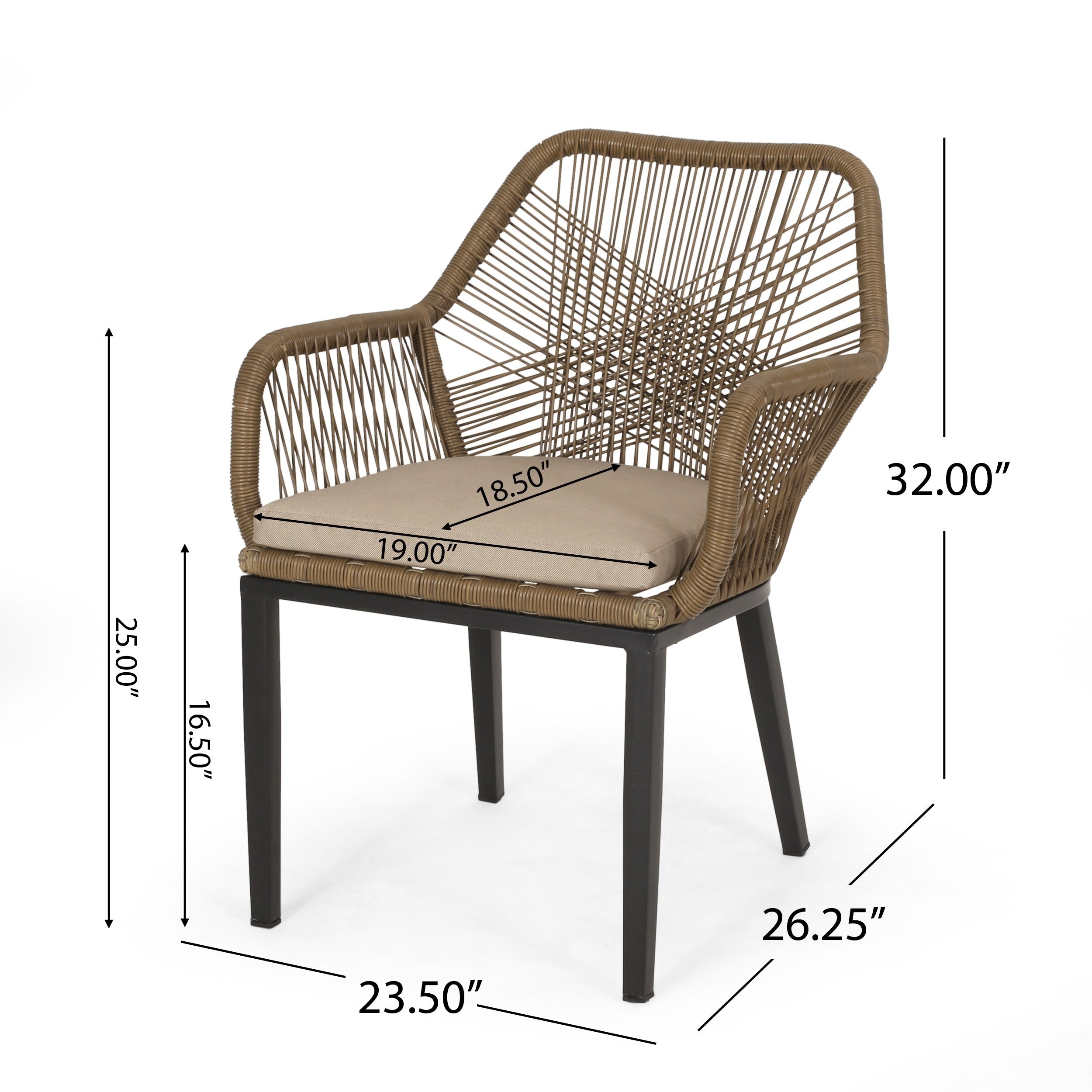 Ensemble de salon de jardin 2 places en osier Russel par Christopher Knight Home