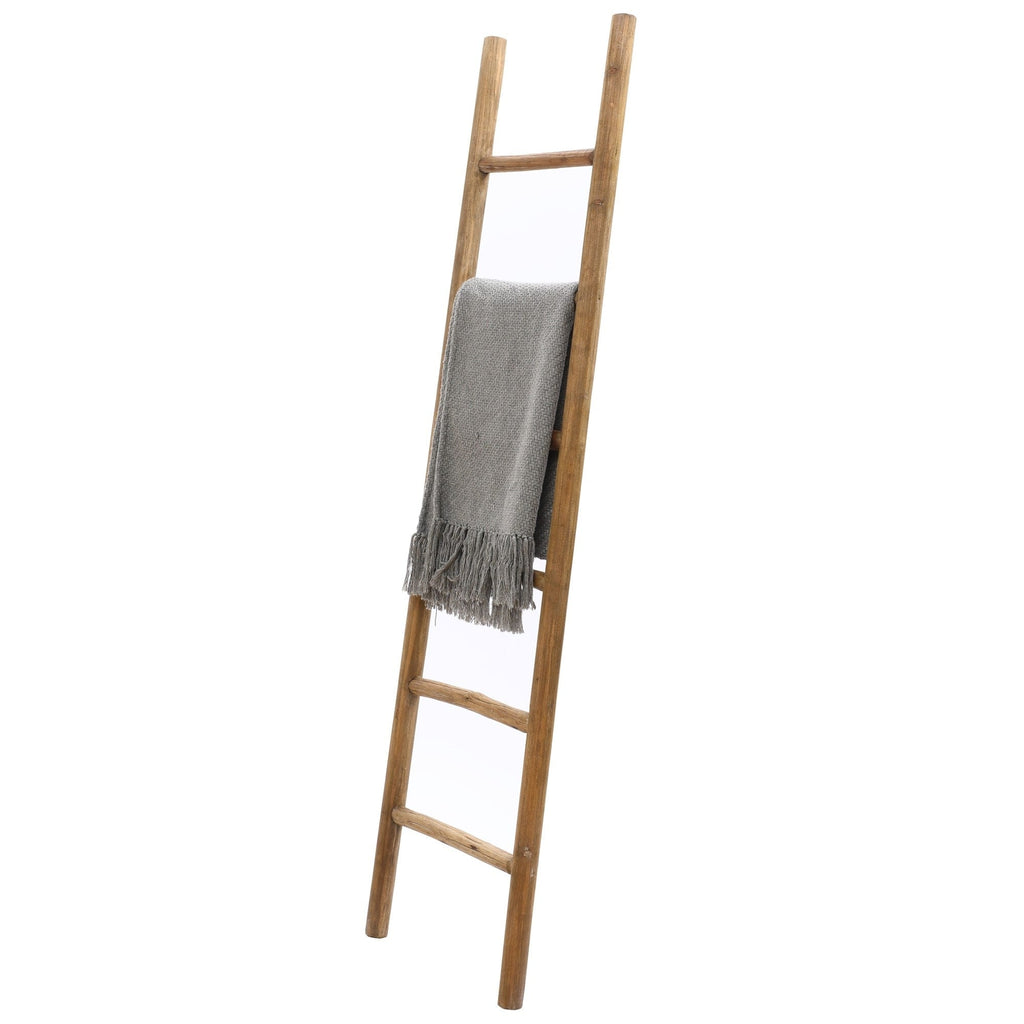 Échelle décorative rustique en bois naturel de 1,8 m (74,4 po H x 18,9 po L x 2 po P)