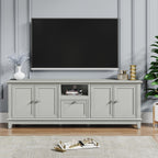 Rustic 72-Inch TV Stand with Adjustable Shelves, Hidden Storage - 72 in Width