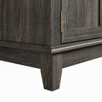 Rustic 72-Inch TV Stand with Adjustable Shelves, Hidden Storage - 72 in Width