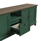 Rustic 72-Inch TV Stand with Adjustable Shelves, Hidden Storage - 72 in Width
