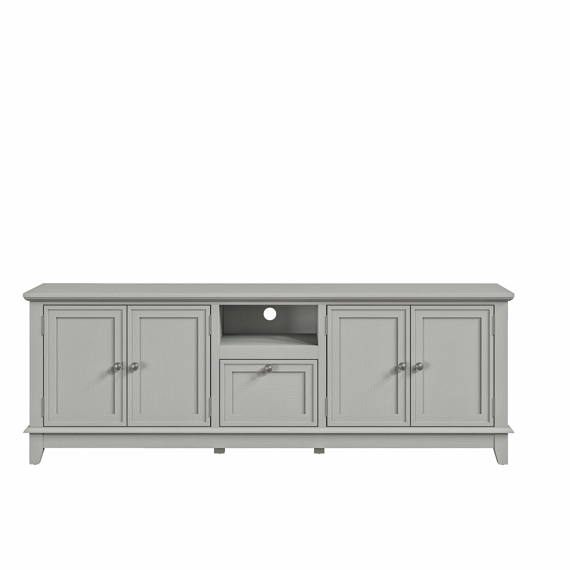 Rustic 72-Inch TV Stand with Adjustable Shelves, Hidden Storage - 72 in Width