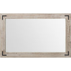Miroir mural rustique encadré en bois, miroir de salle de bain en bois naturel