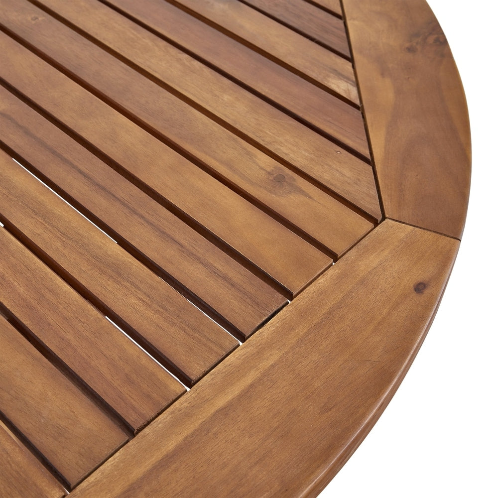 Ensemble de salle à manger d'extérieur rond en osier Ryan 5 pièces avec coussins par Christopher Knight Home