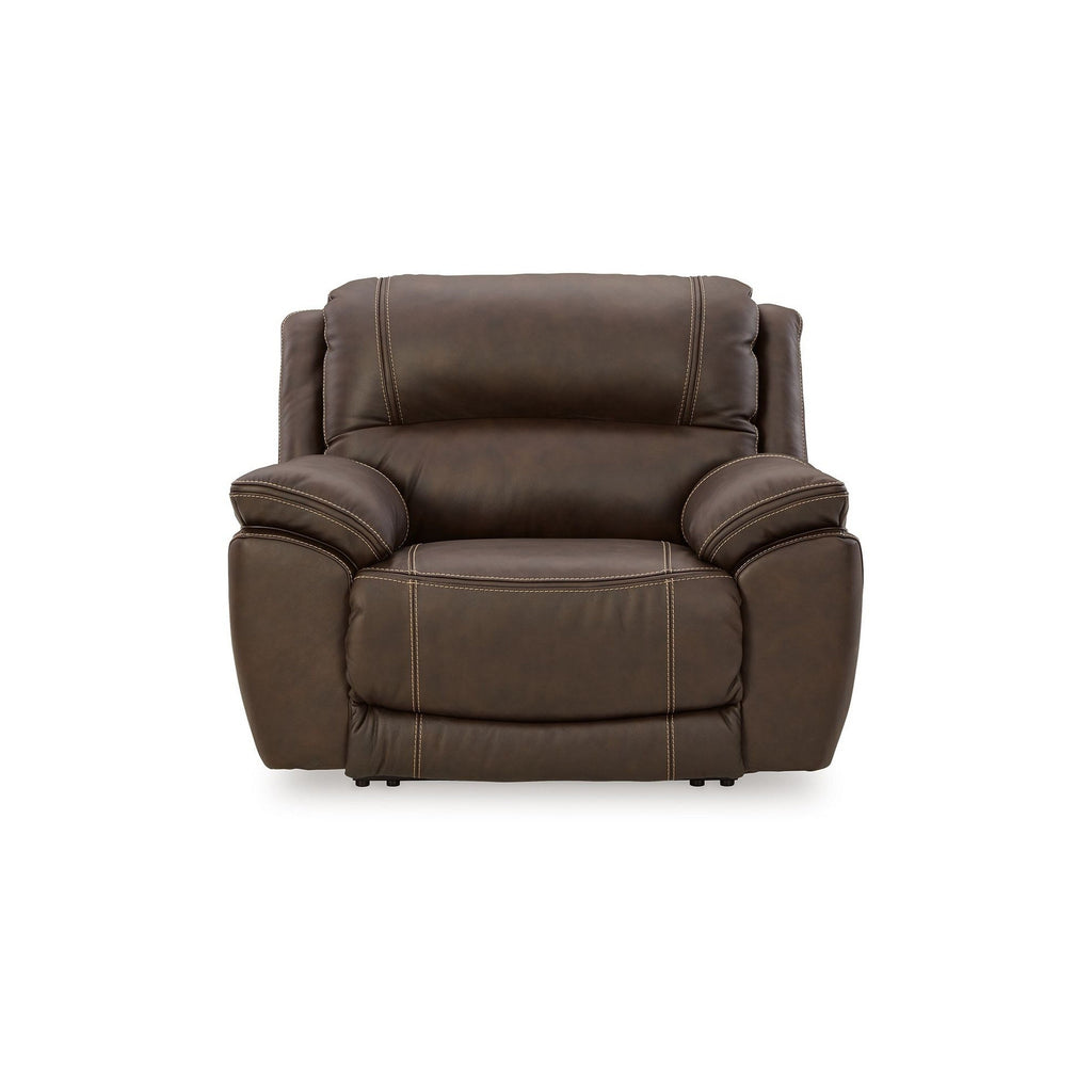 Fauteuil inclinable Rylee, appui-tête électrique, cuir marron chocolat moelleux