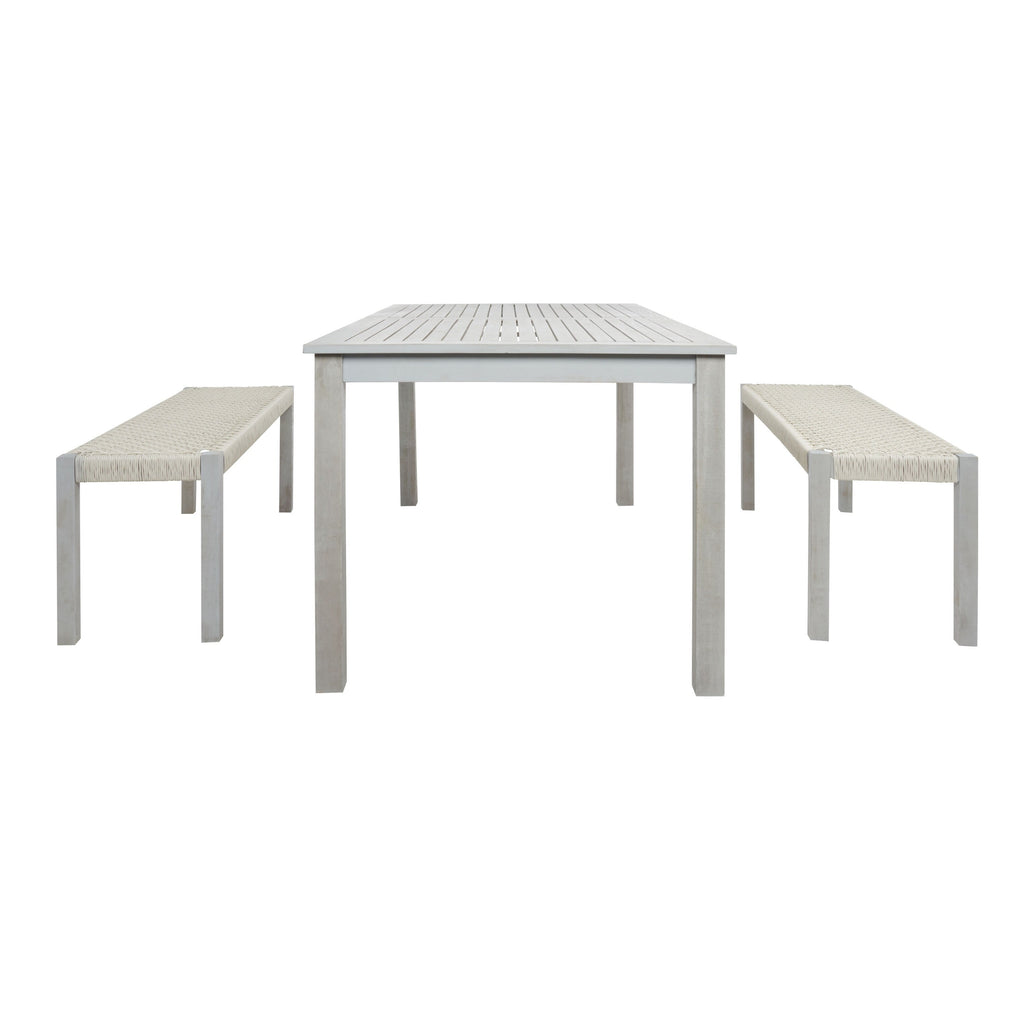 Ensemble table et 2 bancs SAFAVIEH Akmaral - 35 x 50 x 29 cm