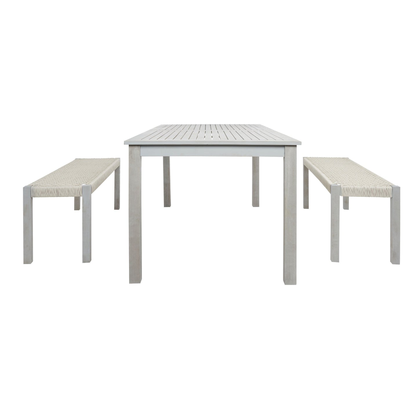 Ensemble table et 2 bancs SAFAVIEH Akmaral - 35 x 50 x 29 cm