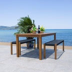 Ensemble table et 2 bancs SAFAVIEH Akmaral - 35 x 50 x 29 cm