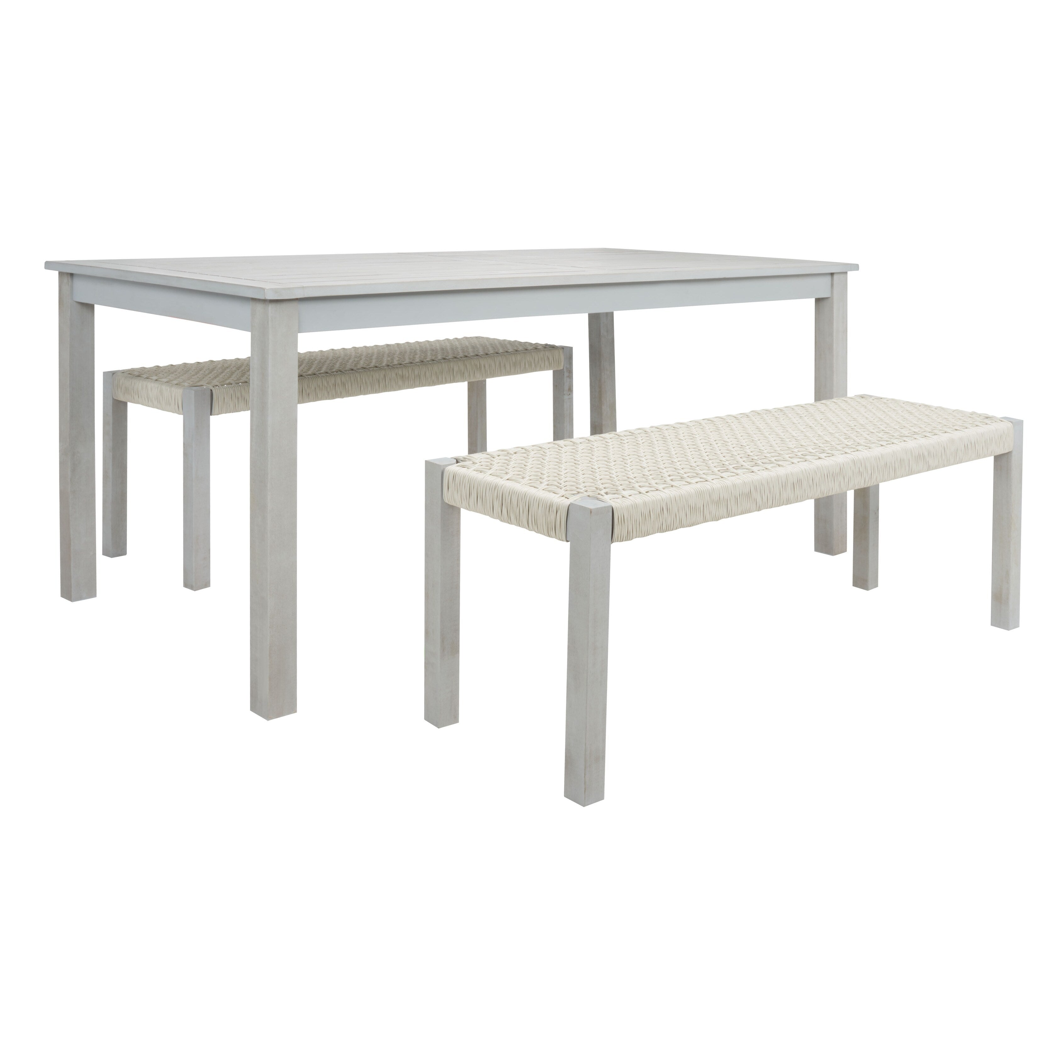 Ensemble table et 2 bancs SAFAVIEH Akmaral - 35 x 50 x 29 cm