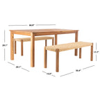 Ensemble table et 2 bancs SAFAVIEH Akmaral - 35 x 50 x 29 cm
