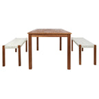 Ensemble table et 2 bancs SAFAVIEH Akmaral - 35 x 50 x 29 cm
