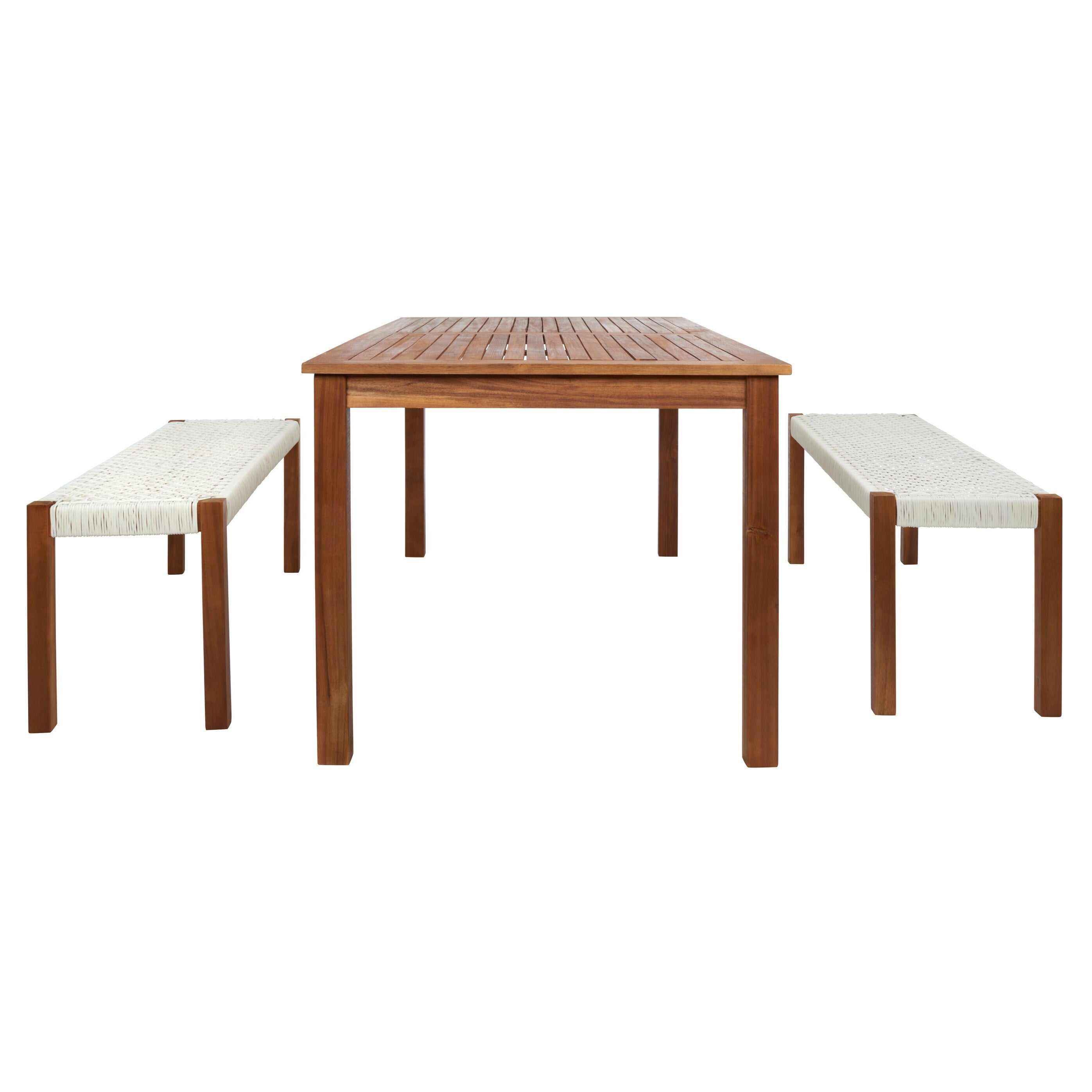 Ensemble table et 2 bancs SAFAVIEH Akmaral - 35 x 50 x 29 cm