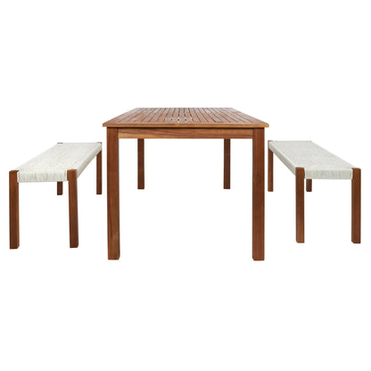 Ensemble table et 2 bancs SAFAVIEH Akmaral - 35 x 50 x 29 cm
