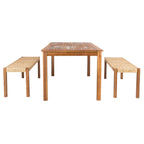 Ensemble table et 2 bancs SAFAVIEH Akmaral - 35 x 50 x 29 cm