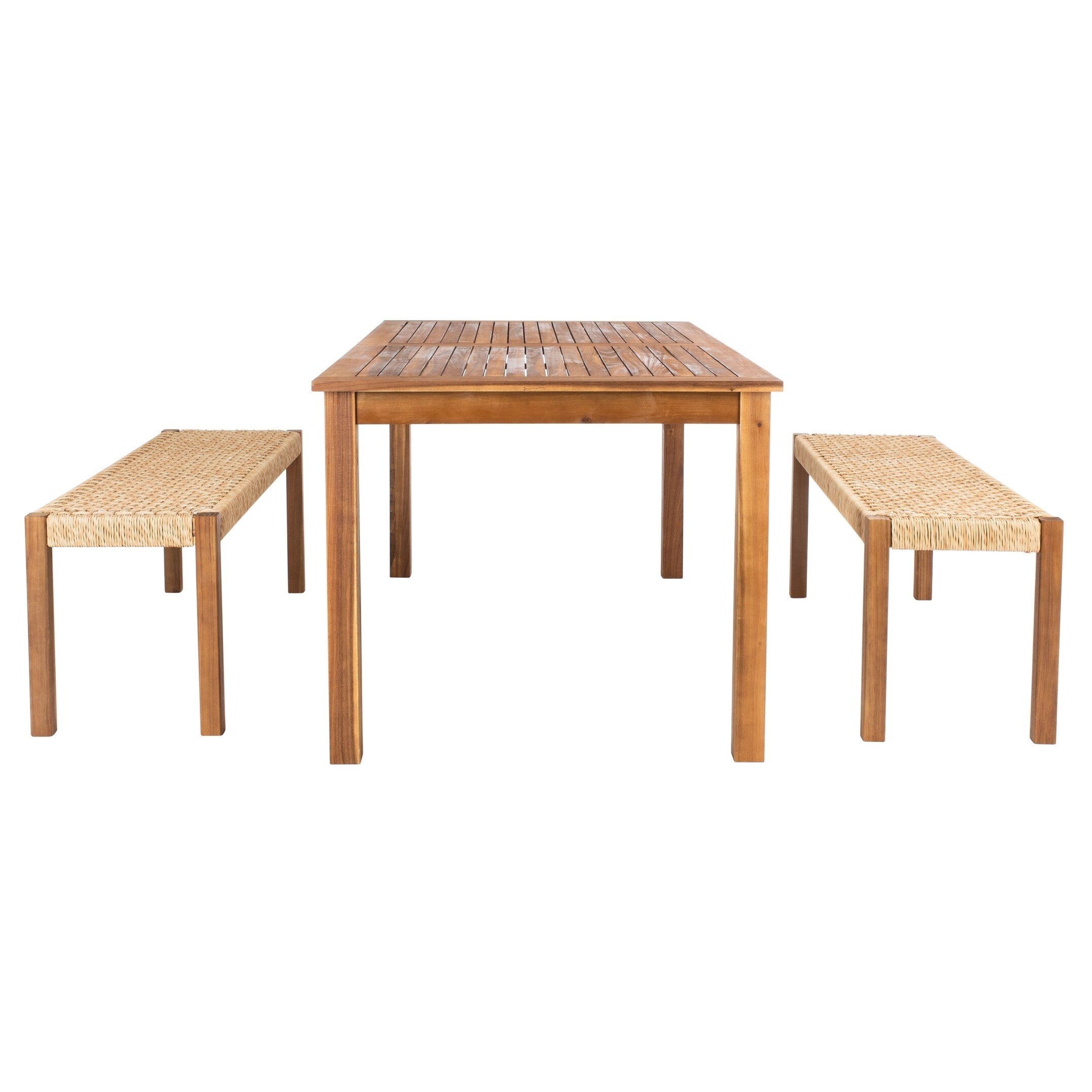Ensemble table et 2 bancs SAFAVIEH Akmaral - 35 x 50 x 29 cm