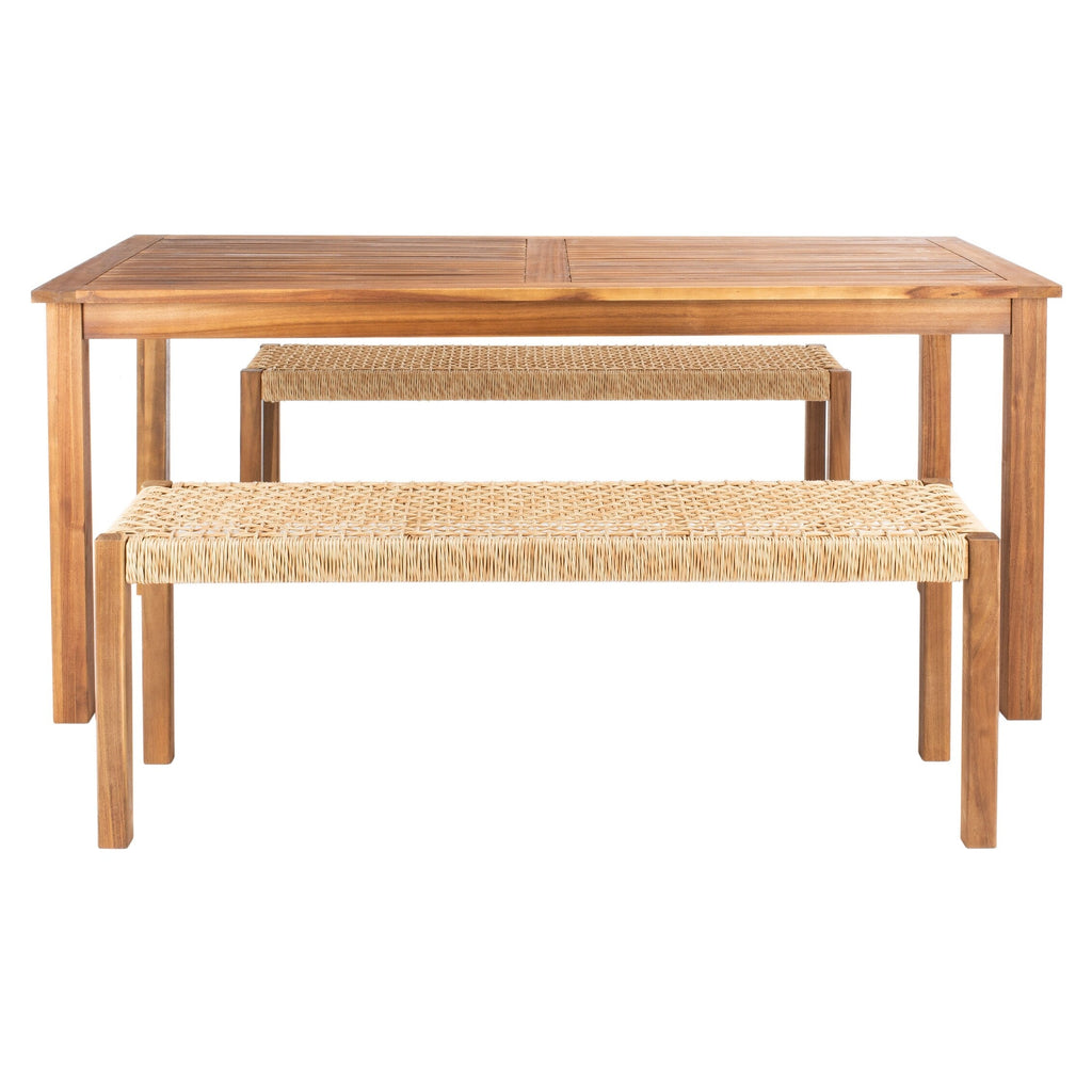 Ensemble table et 2 bancs SAFAVIEH Akmaral - 35 x 50 x 29 cm
