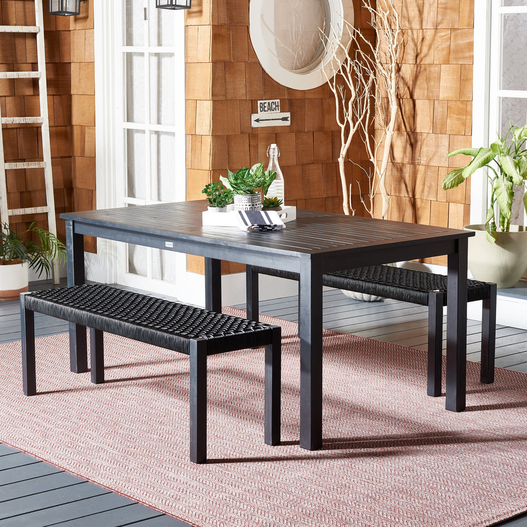 Ensemble table et 2 bancs SAFAVIEH Akmaral - 35 x 50 x 29 cm