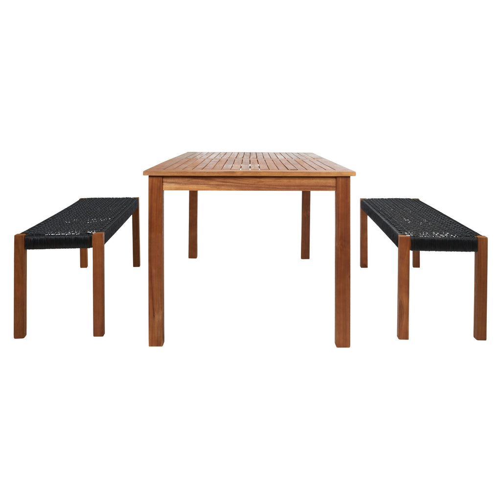 Ensemble table et 2 bancs SAFAVIEH Akmaral - 35 x 50 x 29 cm