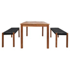 Ensemble table et 2 bancs SAFAVIEH Akmaral - 35 x 50 x 29 cm