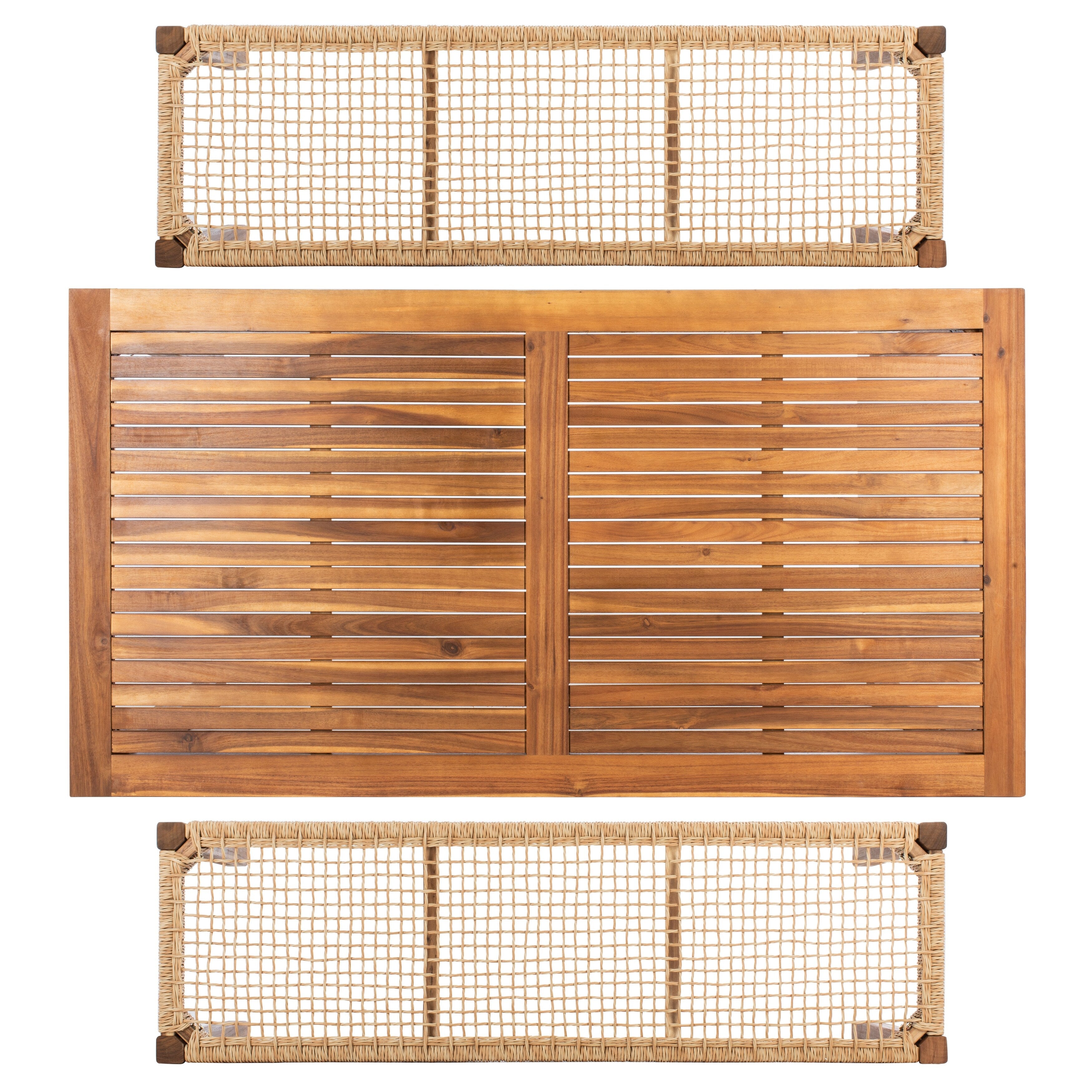 Ensemble table et 2 bancs SAFAVIEH Akmaral - 35 x 50 x 29 cm