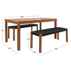 Ensemble table et 2 bancs SAFAVIEH Akmaral - 35 x 50 x 29 cm