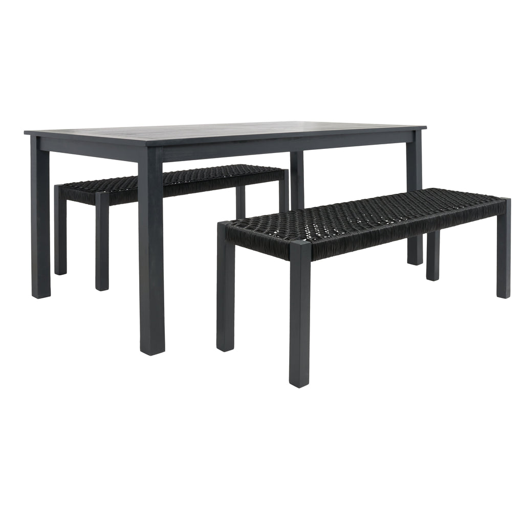Ensemble table et 2 bancs SAFAVIEH Akmaral - 35 x 50 x 29 cm
