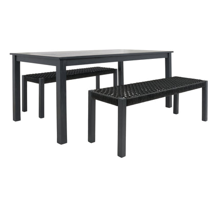 Ensemble table et 2 bancs SAFAVIEH Akmaral - 35 x 50 x 29 cm