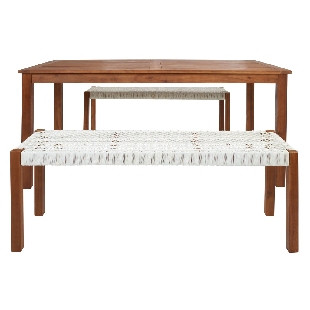 Ensemble table et 2 bancs SAFAVIEH Akmaral - 35 x 50 x 29 cm