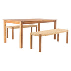 Ensemble table et 2 bancs SAFAVIEH Akmaral - 35 x 50 x 29 cm