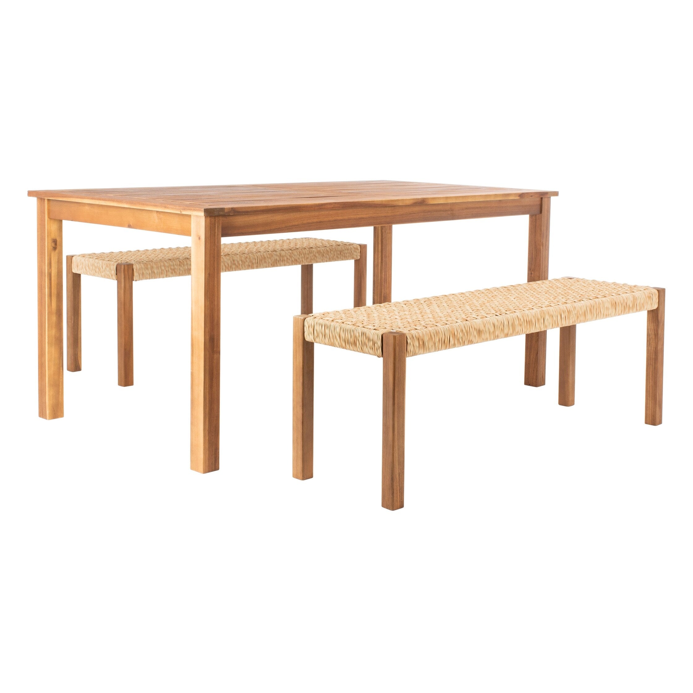 Ensemble table et 2 bancs SAFAVIEH Akmaral - 35 x 50 x 29 cm