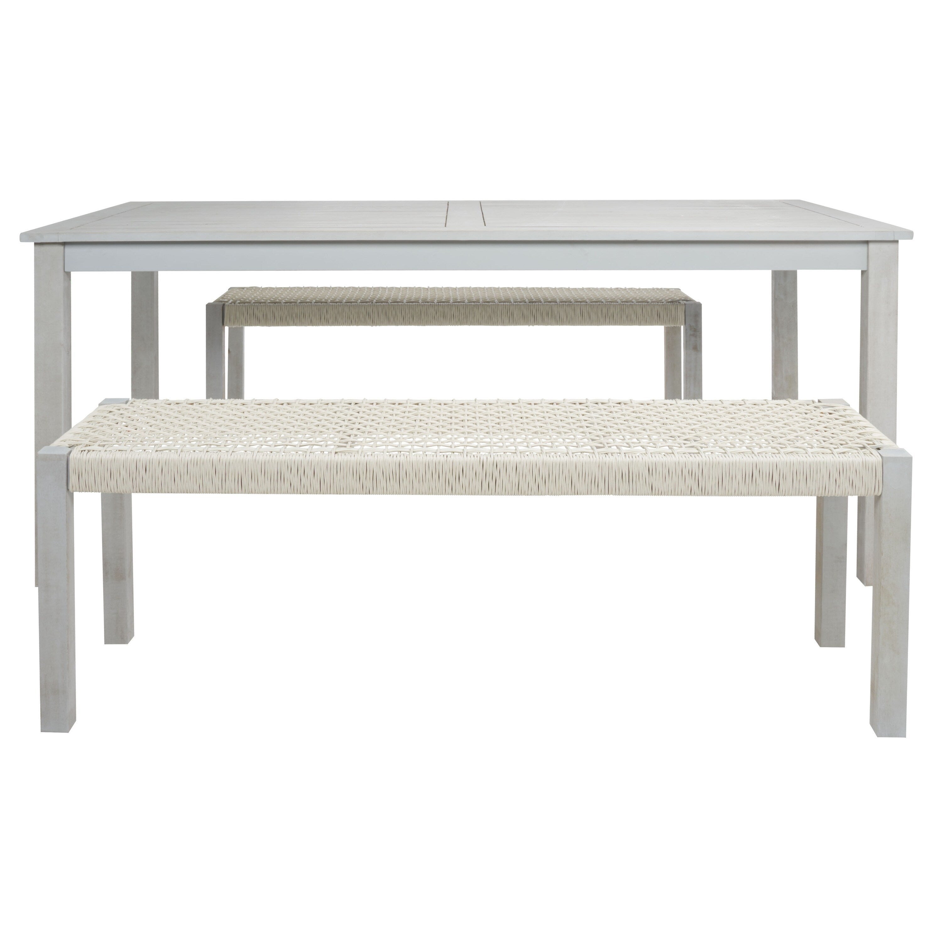 Ensemble table et 2 bancs SAFAVIEH Akmaral - 35 x 50 x 29 cm