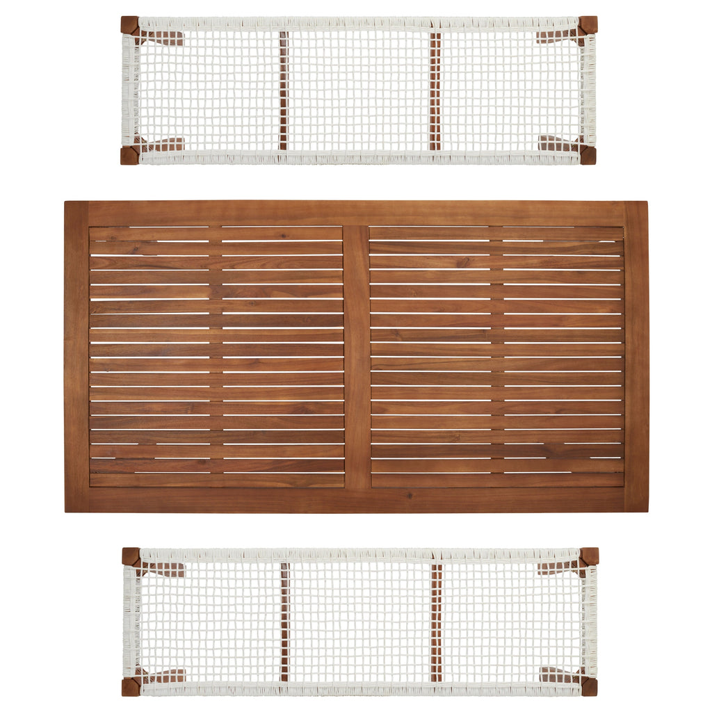 Ensemble table et 2 bancs SAFAVIEH Akmaral - 35 x 50 x 29 cm