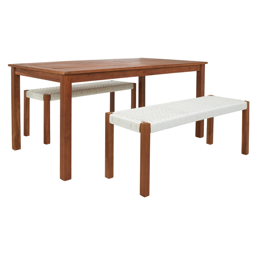 Ensemble table et 2 bancs SAFAVIEH Akmaral - 35 x 50 x 29 cm