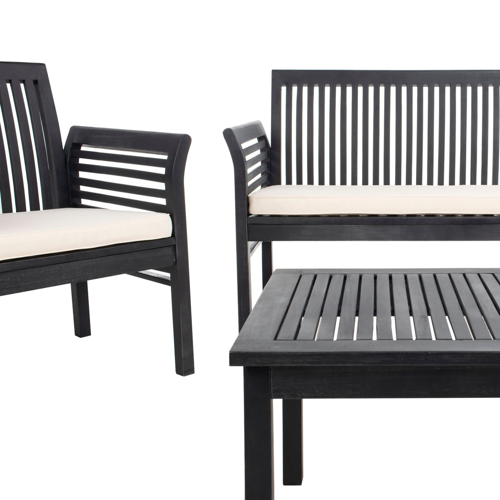 Ensemble de jardin 4 pièces en bois d'acacia massif SAFAVIEH Carson - 50 l x 24 p x 30 h
