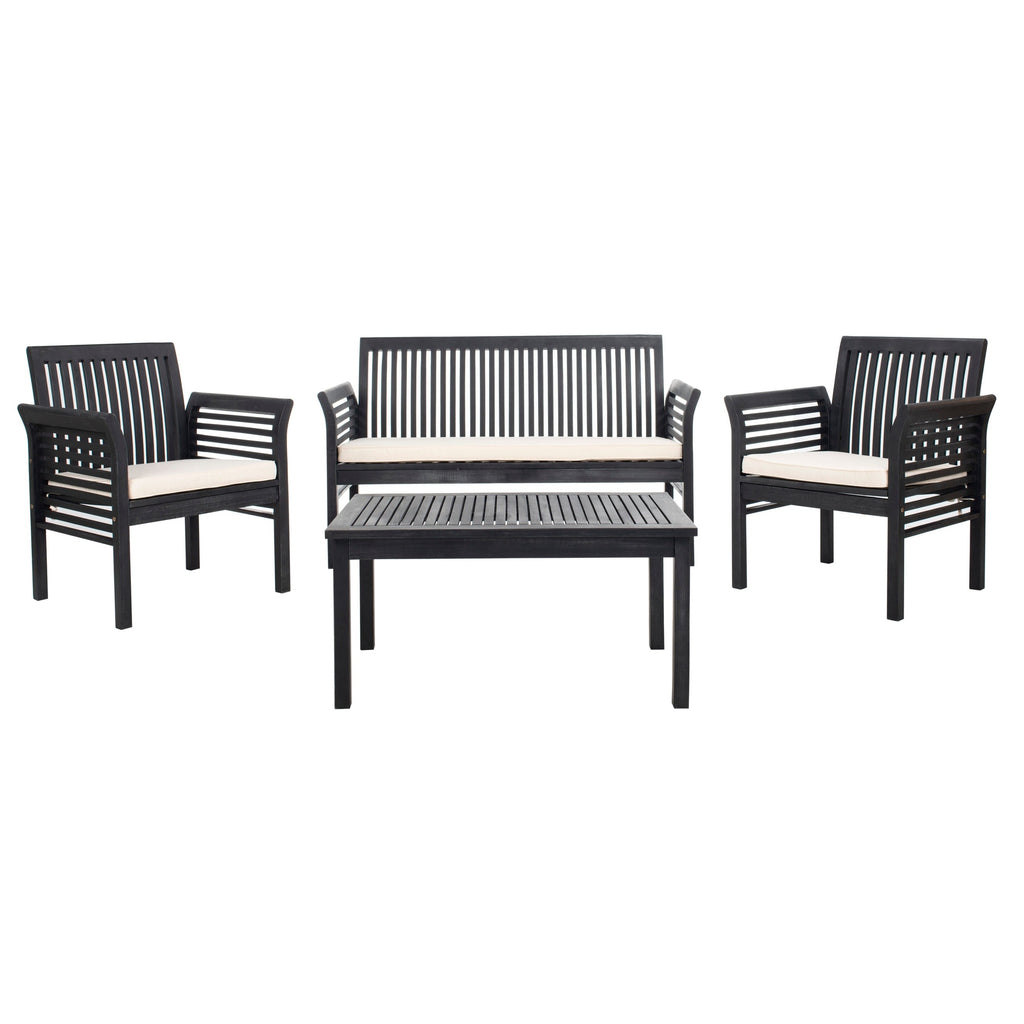 Ensemble de jardin 4 pièces en bois d'acacia massif SAFAVIEH Carson - 50 l x 24 p x 30 h