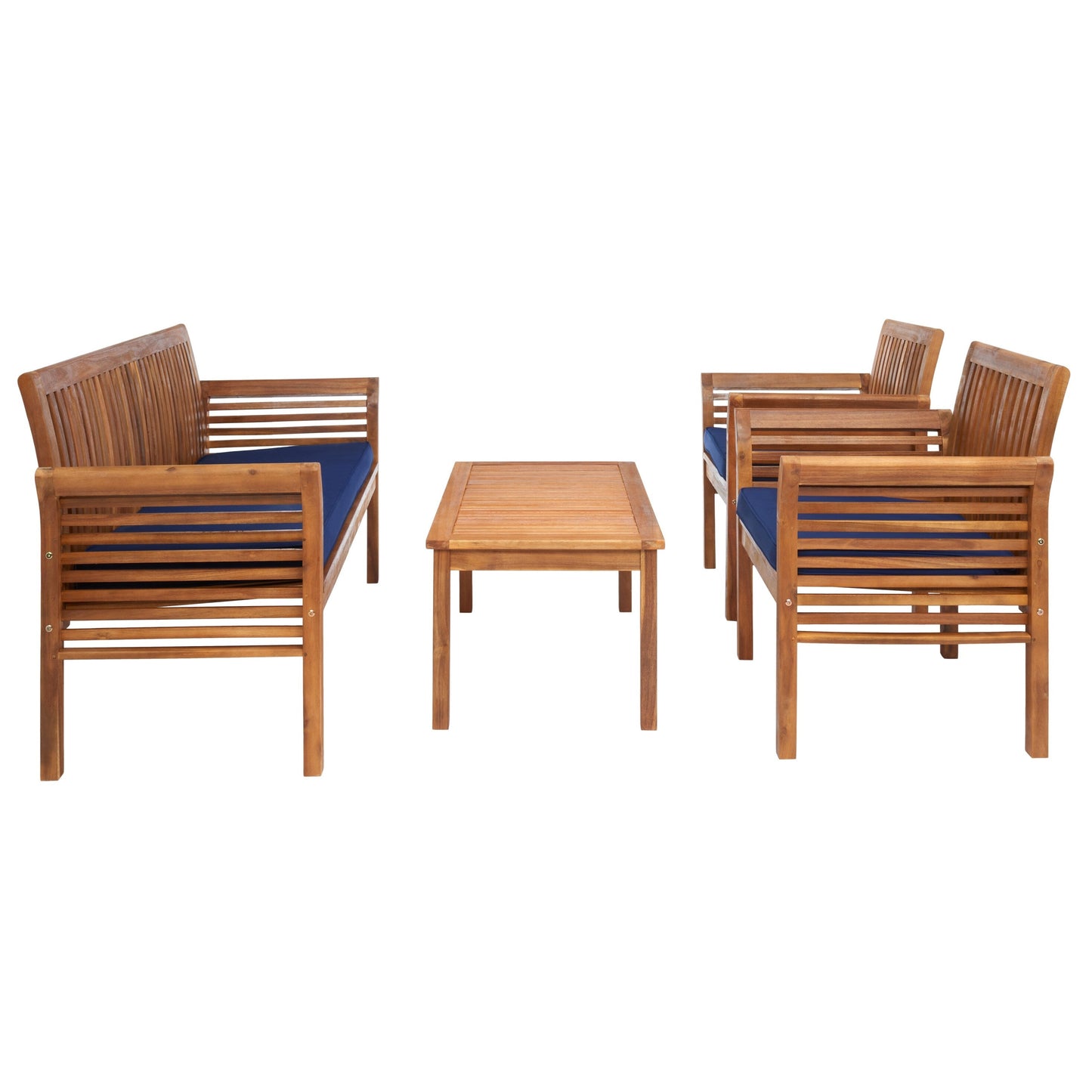 Ensemble de jardin 4 pièces en bois d'acacia massif SAFAVIEH Carson - 50 l x 24 p x 30 h