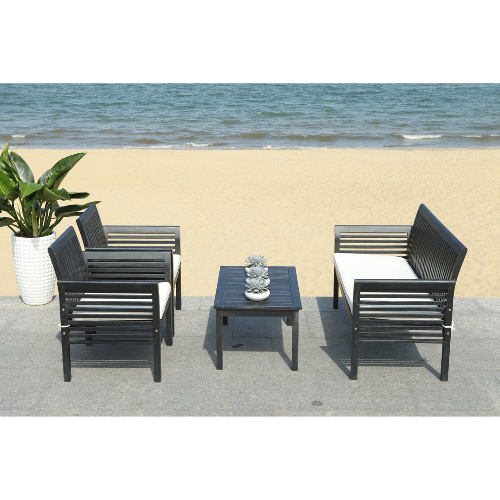 Ensemble de jardin 4 pièces en bois d'acacia massif SAFAVIEH Carson - 50 l x 24 p x 30 h