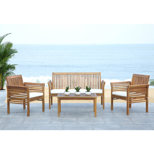 Ensemble de jardin 4 pièces en bois d'acacia massif SAFAVIEH Carson - 50 l x 24 p x 30 h
