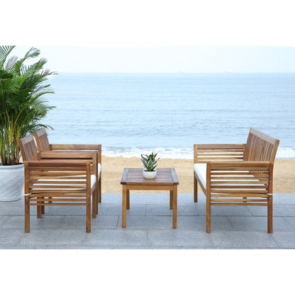 Ensemble de jardin 4 pièces en bois d'acacia massif SAFAVIEH Carson - 50 l x 24 p x 30 h