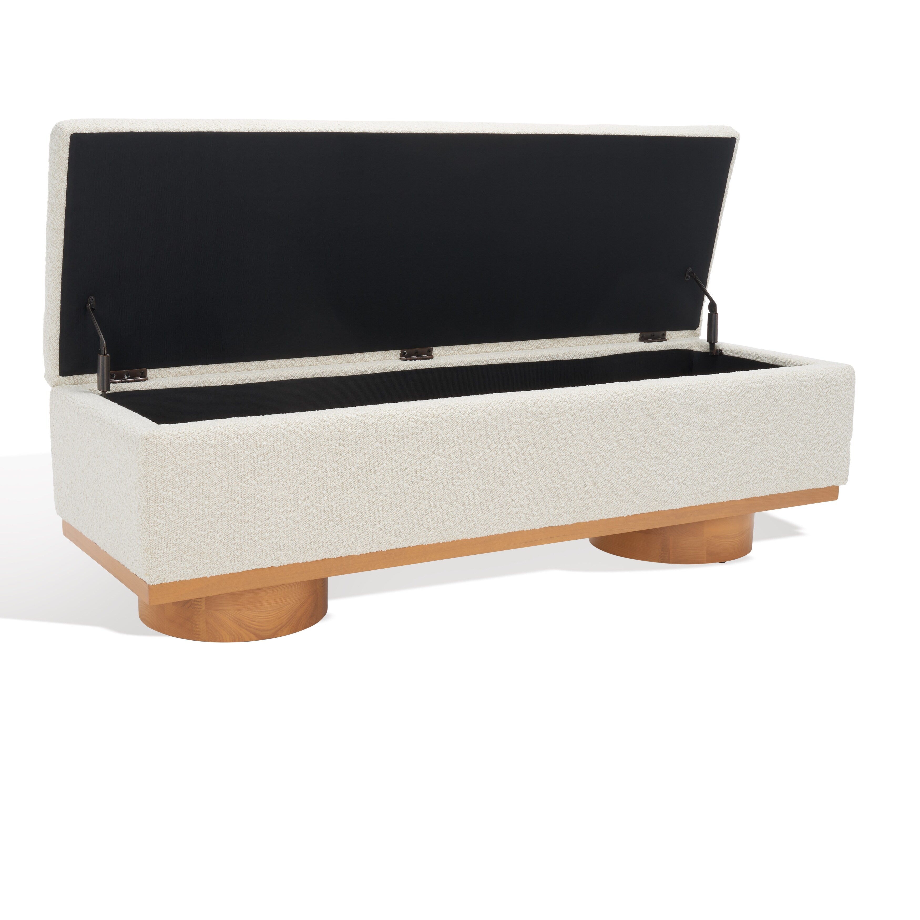 Banc de rangement SAFAVIEH Couture Sunneva Boucle - 61 po L x 20 po P x 19 po H - 61 L x 20 P x 19 H